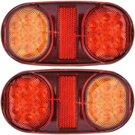 Luces LED para remolque de 12 V, 2 luces traseras LED impermeables para remolque