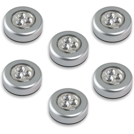 luces LED que funcionan con pilas - Presiónalas para encenderlas - Luz blanca [Clase energética A+++]