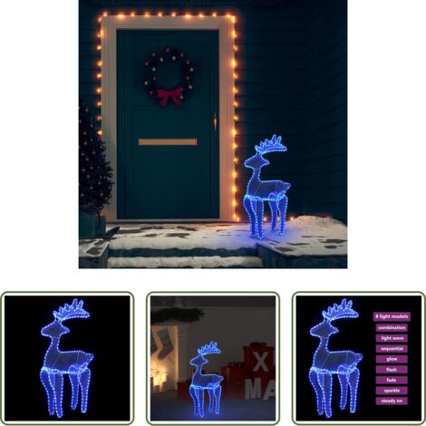 Luces LED -  Reno de Navidad con malla 306 LED 60x24x89 cm