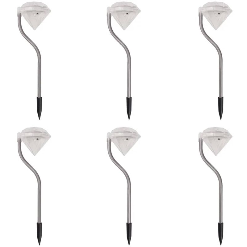 

Luces LED solares de jardín 6 piezas 9x7,8x29,5 cm