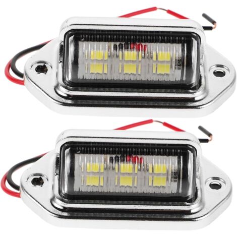 Luces LED traseras de 2 piezas para matrícula, iluminación amplia y estable para SUV, camión y remolque.