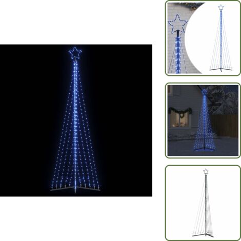 Luces LED - vidaXL Árbol de Navidad LED 495 LEDs azul 300,5 cm - Luces de interior