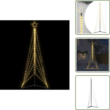 Luces LED - vidaXL Árbol de Navidad LED 525 LEDs blanco cálido 302 cm - Iluminación navideña