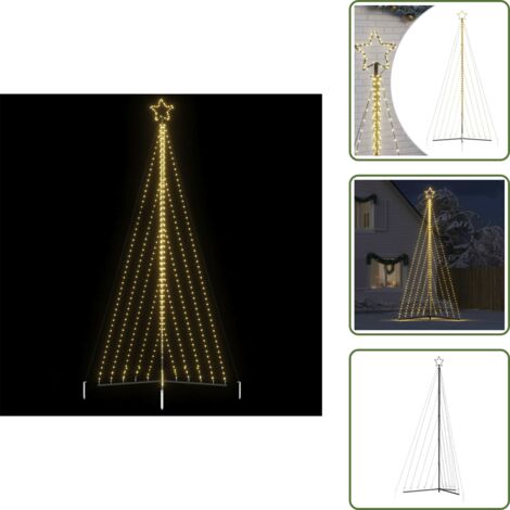 Luces LED - vidaXL Árbol de Navidad LED 570 LEDs blanco cálido 399 cm - Iluminación navideña