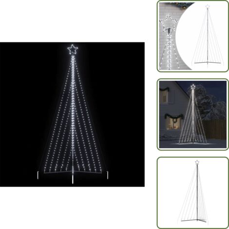 Luces LED - vidaXL Árbol de Navidad LED 570 LEDs blanco frío 399 cm - Iluminación navideña