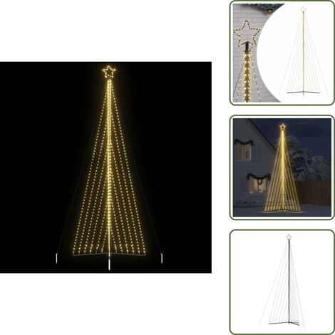 Luces LED - vidaXL Árbol de Navidad LED 789 LEDs blanco cálido 476 cm - Iluminación navideña