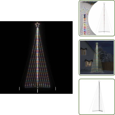 Luces LED - vidaXL Árbol de Navidad LED 789 LEDs de colores 476 cm - Iluminación navideña