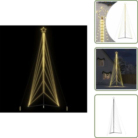 Luces LED - vidaXL Árbol de Navidad LED 861 LEDs blanco cálido 478 cm - Iluminación navideña