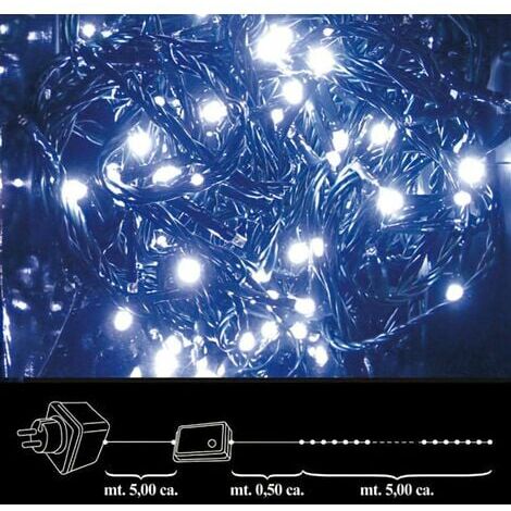 Luces Navidad 100 Leds Blanca Interior / Exterior Ip44