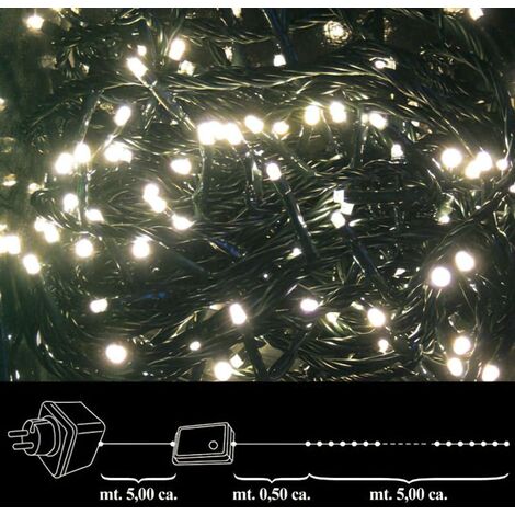 Luces navidad 100 leds luz cálida interior / exterior ip44