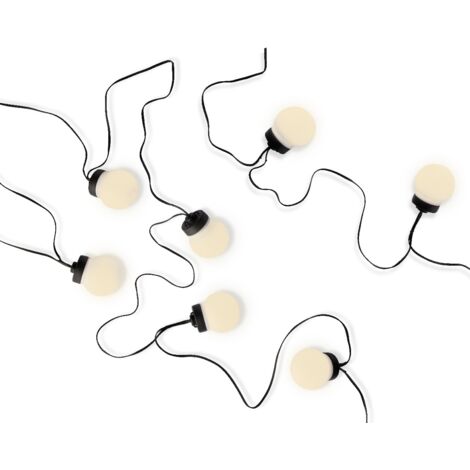 Luces Navidad 20 Led Blanco Cálido 950Cm Cable Negro