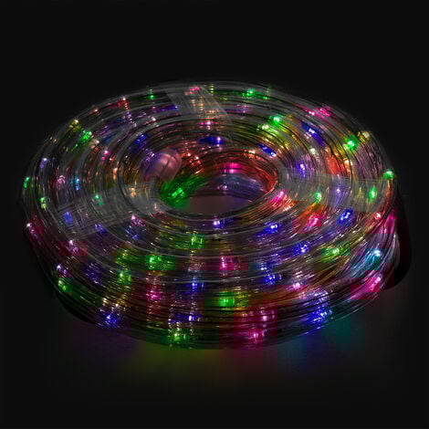 Luces Navidad Tubo Luz Multicolor 240 LEDs Uso  Exteriores / Interiores ProtecciÃ³n IP44 Rollo 10 Metros