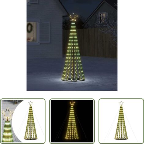Luces navideñas -  Árbol de Navidad LED 275 LEDs blanco cálido 180 cm