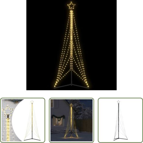 Luces navideñas -  Árbol de Navidad LED 525 LEDs blanco cálido 302 cm