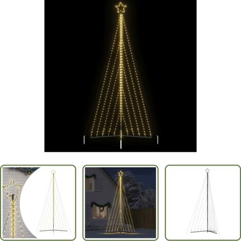 Luces navideñas -  Árbol de Navidad LED 570 LEDs blanco cálido 399 cm