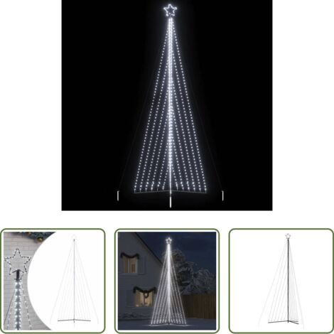 Luces navideñas -  Árbol de Navidad LED 789 LEDs blanco frío 476 cm