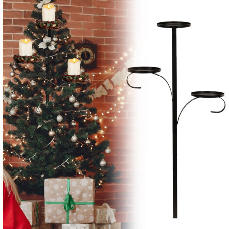Luces navideñas, bandeja, portavelas, adornos (60 cm, 2 piezas)