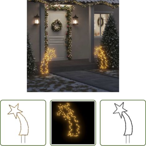 Luces navideñas -  Estrella fugaz de luces Navidad con estacas 115 LED 89 cm
