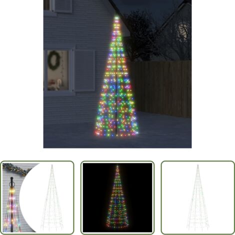 Luces navideñas exteriores -  Árbol de Navidad 550 LED colores 300 cm