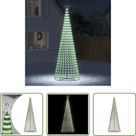 Luces navideñas exteriores -  Árbol de Navidad LED 688 LEDs blanco frío 300 cm