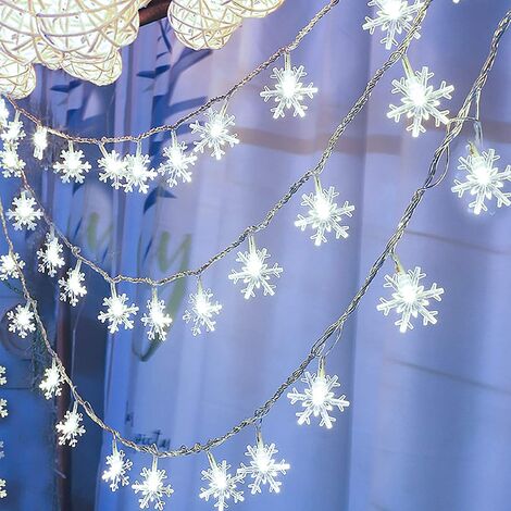 blanco cálido Guirnalda Luces 6m 30LEDs Blanco Cálido con Control Remoto para Jardines Fiesta de Navidad 