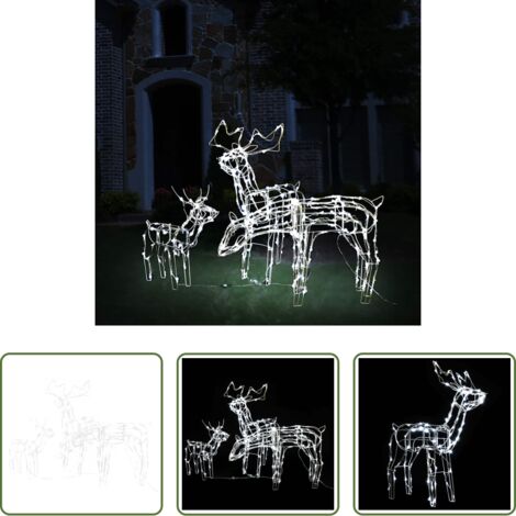 Luces navideñas -  Renos de Navidad de luces 229 LEDs 3 piezas