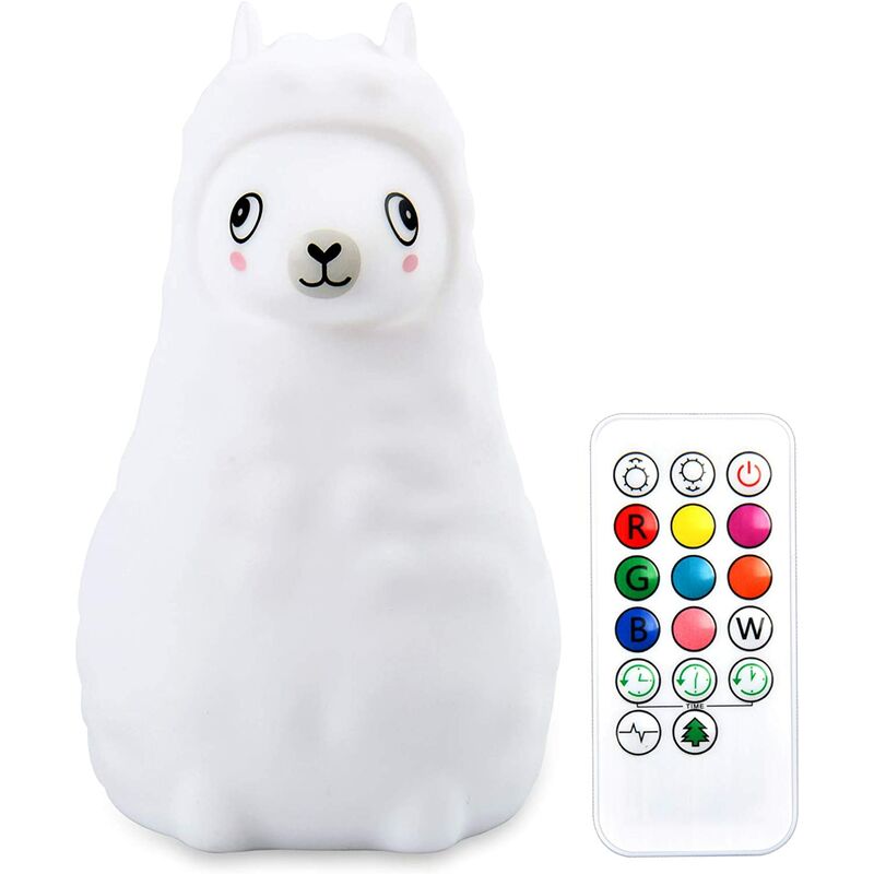 

Luces nocturnas LED para niños, Yuede Sweet Animal Silicone USB recargable luz nocturna - 9 colores que cambian con sensor táctil y control remoto
