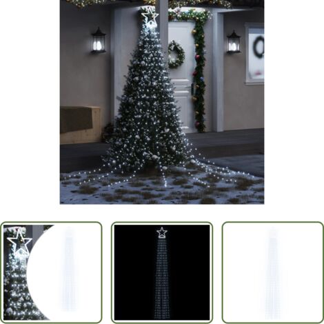 Luces para árbol -  Luces para árbol de Navidad 320 LEDs blanco frío 375 cm