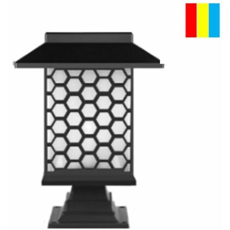 Luces solares de jardín para exteriores, impermeables, para casa, villa, césped, rejilla de panal (luces de colores)