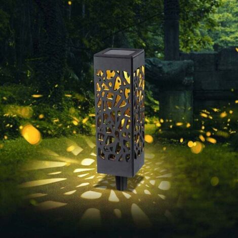 Luces solares para jardín, iluminación solar para exteriores, luces LED impermeables para paisajismo, iluminación solar para decoración de terrazas, aceras, patios, caminos y césped - 4 piezas - Fei Y