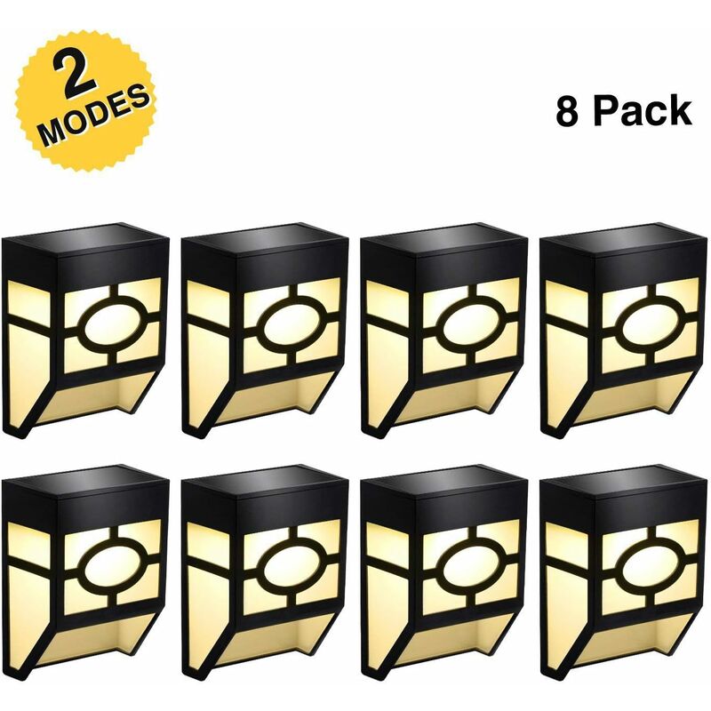

Luces solares para valla Antique 8 Pack 8 Pack Blanco