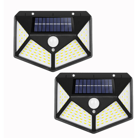 OUSFOT Focos solares LED de exterior IP67 con sensor de movimiento