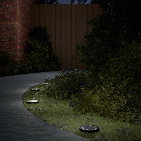 Luces solares suelo jardín con pico tierra  cálido 12 uds