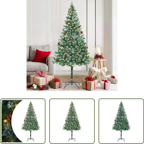 Luci a corda -  Albero di Natale artificiale Verde 180 cm PVC e Acciaio