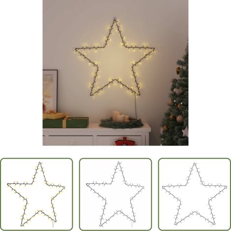 Luci a forma di stella -  Luci di Natale Stella Silhouette 115 LED Bianco Caldo