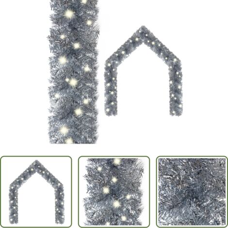 Luci a led -  Ghirlanda Natalizia con Luci a LED 20 m Argento
