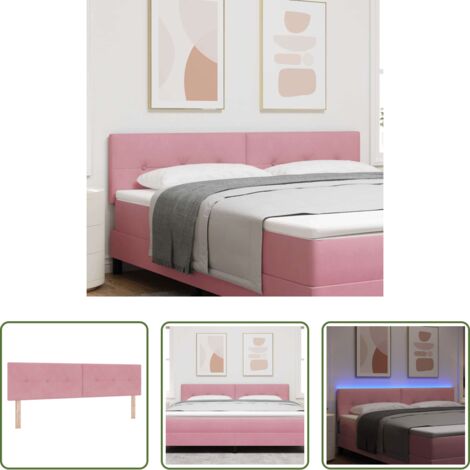 Luci a LED -  Testiera LED con strisce LED Rosa 180 cm Velluto
