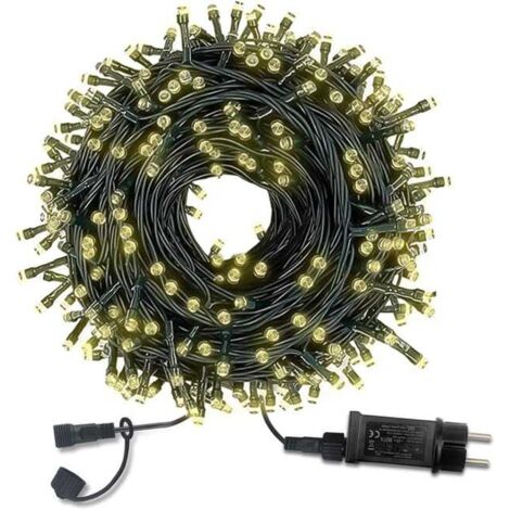 Luci a stringa, 30 m 300 LED luci a stringa impermeabili per esterni, 8 modalità luci a stringa LED per uso esterno e interno (bianco caldo)