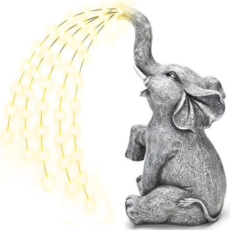 Luci decorative solari per esterni, luci solari, luci per esterni, luci decorative da giardino, Elephant