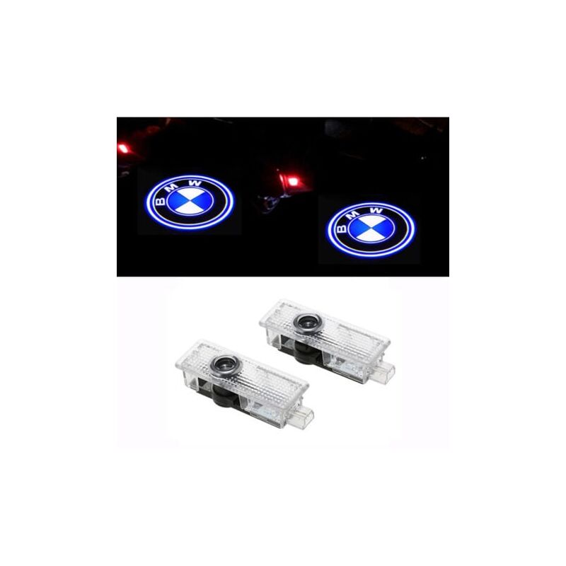 Image of Luci di benvenuto BMW, luce di proiezione laser a LED, luce porta con logo, illuminazione d'atmosfera modificata.