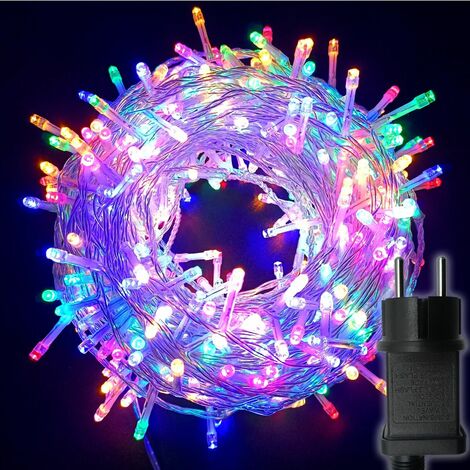 Catena vintage Natale 10 luci colorate LED 10m per ESTERNI combinabili