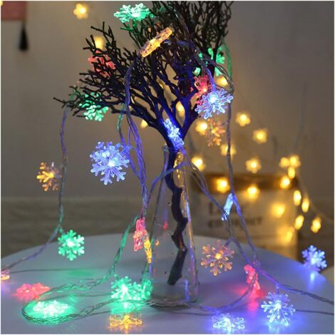 Luci di Natale a batteria da 10 m, a LED, per Natale, giardino, patio, camera da letto, feste, interni ed esterni.