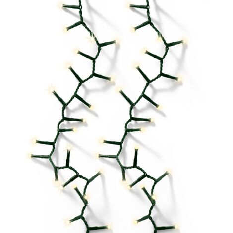Luci di natale a catena con led da Ø 5 mm da esterno con 8 funzioni, da 1000 LED -Cavo trasparente luce bianca