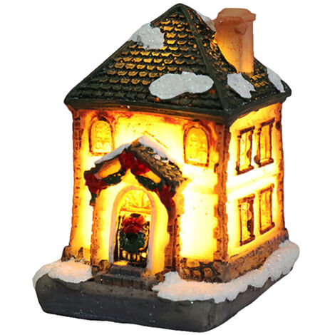 Luci di Natale a LED in resina Eosnow, decorazioni per la casa, scena di villaggio, città, regali