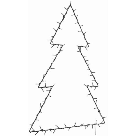 Luci di Natale Albero di Natale Silhouette 115 LED Bianco Caldo vidaXL