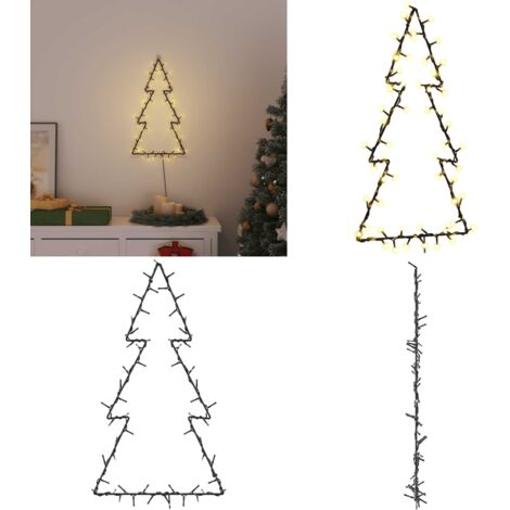 Luci di Natale Albero di Natale Silhouette 80 LED Bianco Caldo - Albero di Natale - Decorazione Natale