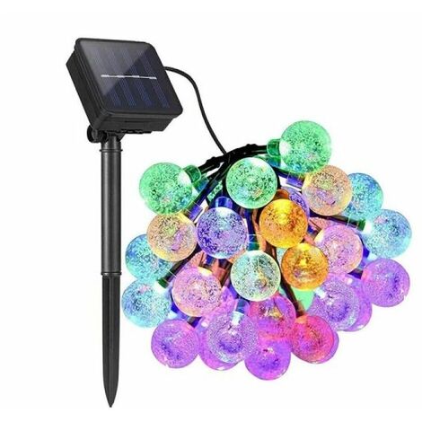 Luci Di Natale Catena 60 LED TUBO ad Energia Solare 11 mt Multicolore QP11M60