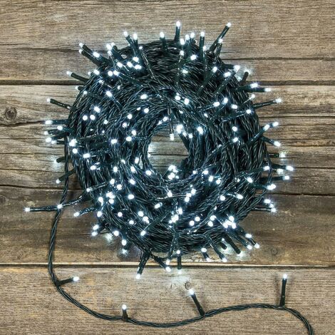 Luci di natale catena a led per interno ed esterno con controller giochi luce Ø 5 mm -Luce Fredda / 300 Led - 21 mt