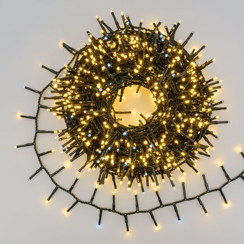Image of Luci di natale catena luminosa con 1000 miniled gioco di luce automatico effetto flash per esterno addobbi natalizi -Luce Calda con Flash