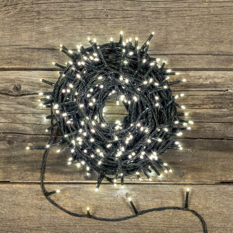 Luci di natale catena luminosa con 1000 miniled gioco di luce automatico effetto flash per esterno addobbi natalizi -Luce Fredda